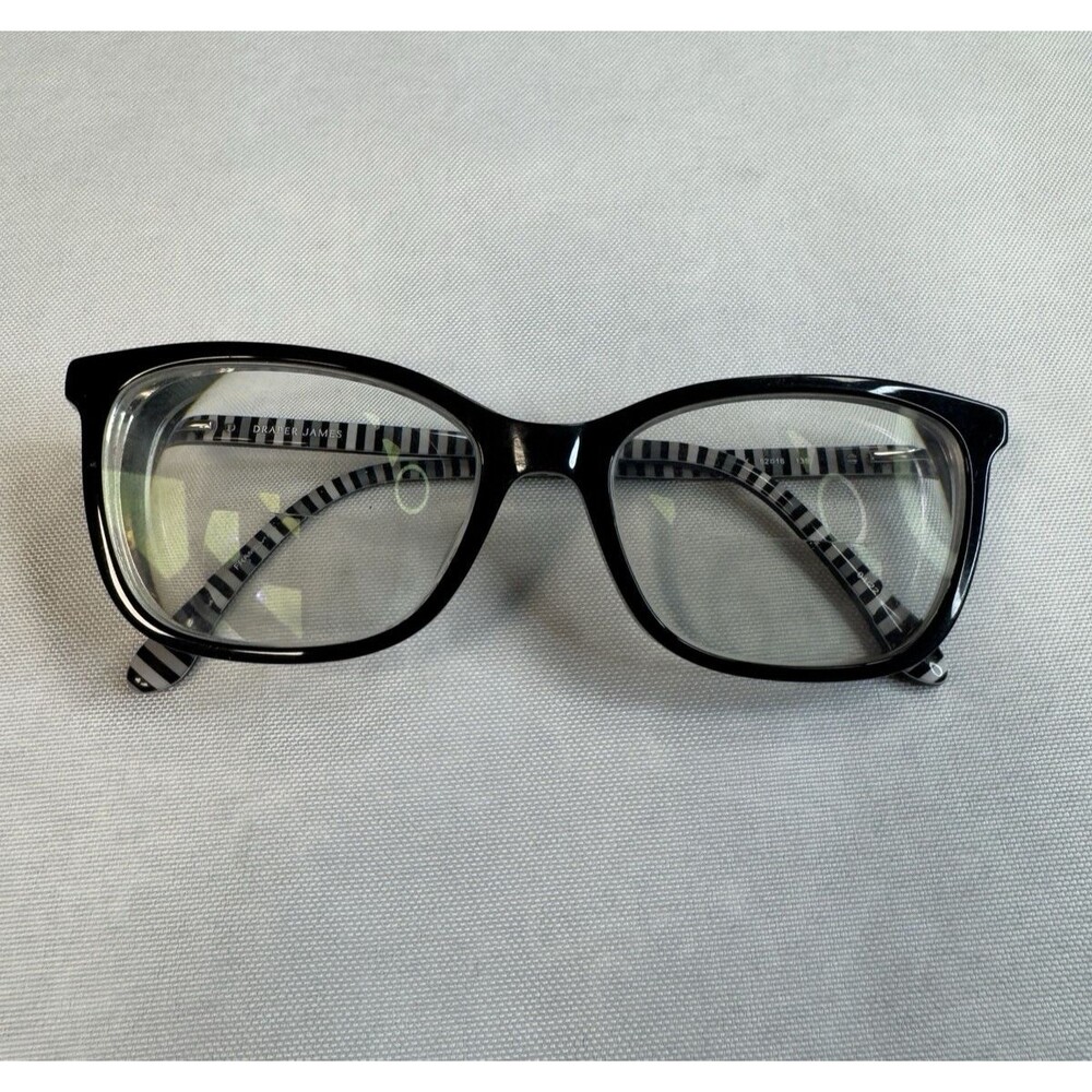 Draper James DJ5036 (001) Black Striped Eyeglass Frames 52-16-135 Frames only